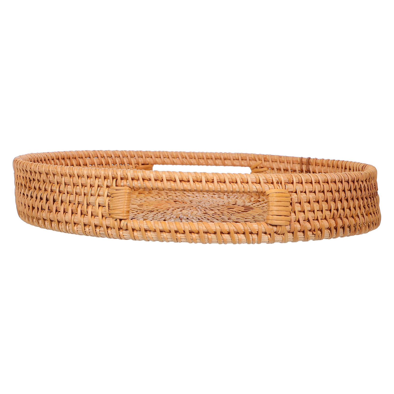 Rattan Tray Handle - صينية تقديم كبيرة مستديرة من الخيزران